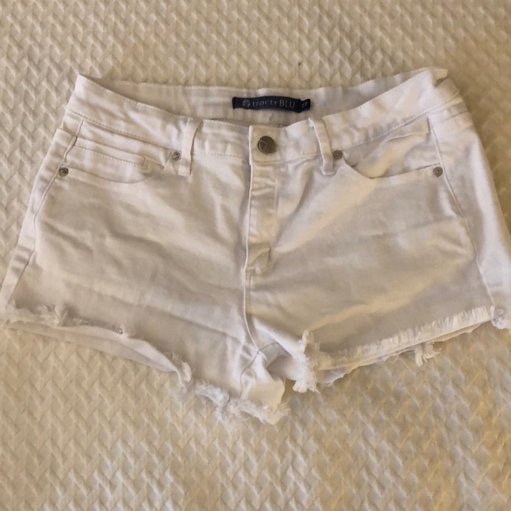 White denim shorts